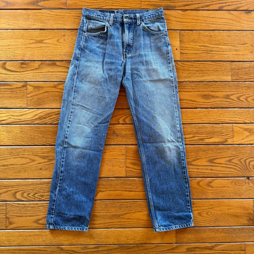 Vintage Orange Tag, Made in USA Levis 505s